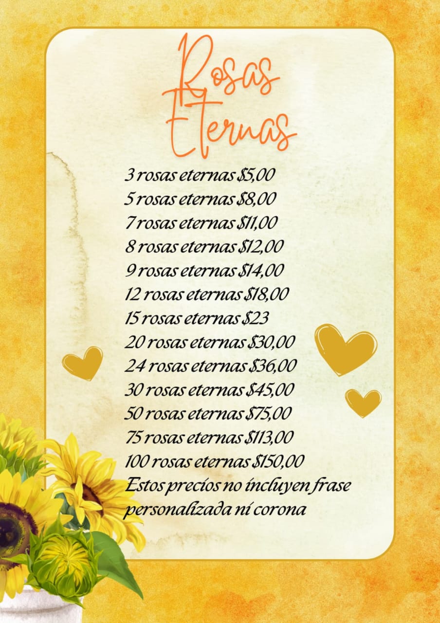 Rosas Eternas Tarifas